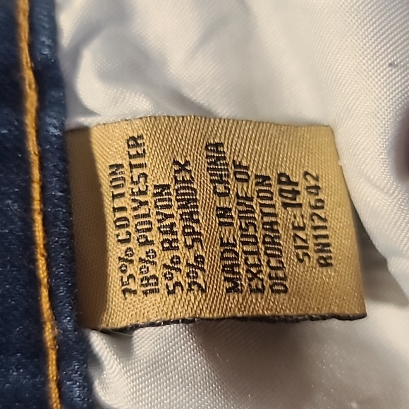 Honey & Bristle Skinny Jeans Medium Wash Plus Size 14P - Picture 7 of 8